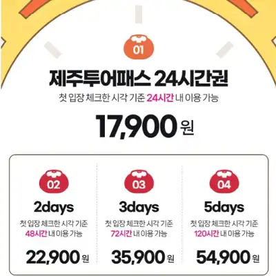 클룩제주투어패스 24시간권