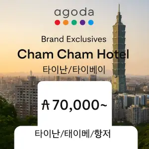 AGODA Brand Exclusives, Cham Cham Hotel, 타이난타이베이, 70,000~