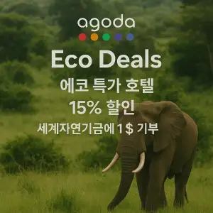 AGODA 에코 특가 호텔 15% 할인
