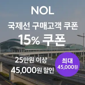 NOL 쿠폰 6월 숙박페스타 프로모션 최대 85% 할인쿠폰 이벤트 정보 19 NOL 15% 쿠폰 국제선구매시 최대 45,000원 할인