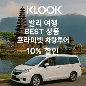 클룩 발리 베스트 상품 프라이빗 차량 투어
