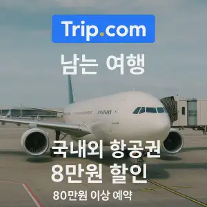 트립닷컴 남는 여행 국내외 항공권 8만원 할인
