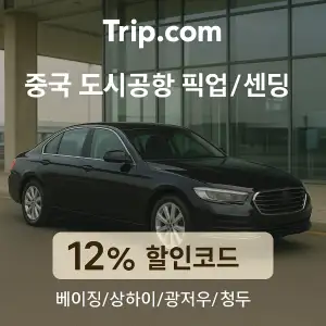 트립닷컴 할인코드 안내 – 7월 항공권, 호텔, 액티비티, 투어, 티켓, 쿠폰 사용법까지 정리 35 트립닷컴 중국 도시공항 픽업센딩 12% 할인코드