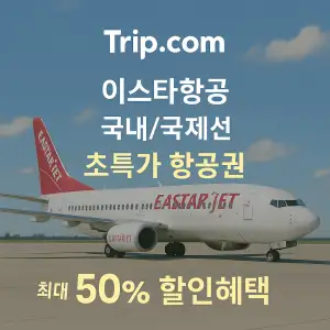 트립닷컴 항공권 이스타항공 국내 국제선 최대 50% 초특가 할인