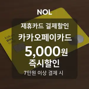 NOL 제휴카드 결제할인 카카오페이카드 5천원 즉시할인