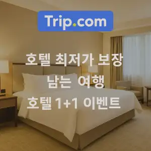 트립닷컴 최저가 보장 '남는 여행' 호텔 1+1 이벤트