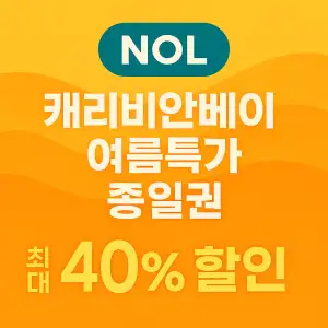 NOL 캐리비아베이 여름특가 종일권 40% 할인