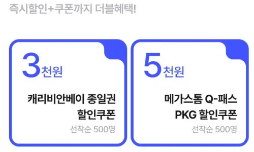 캐리비안베이 종일권 40% 할인?! 이런 여름 찬스 또 없음다! 5 NOL 캐리비안베이 종일권, 메가스톰Q 패스 할인쿠폰