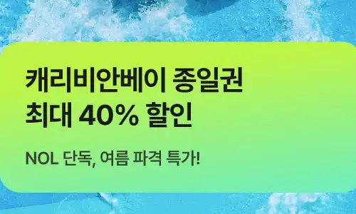 캐리비안베이 종일권 40% 할인?! 이런 여름 찬스 또 없음다! 2 캐리비안베이 종일권 40% 할인